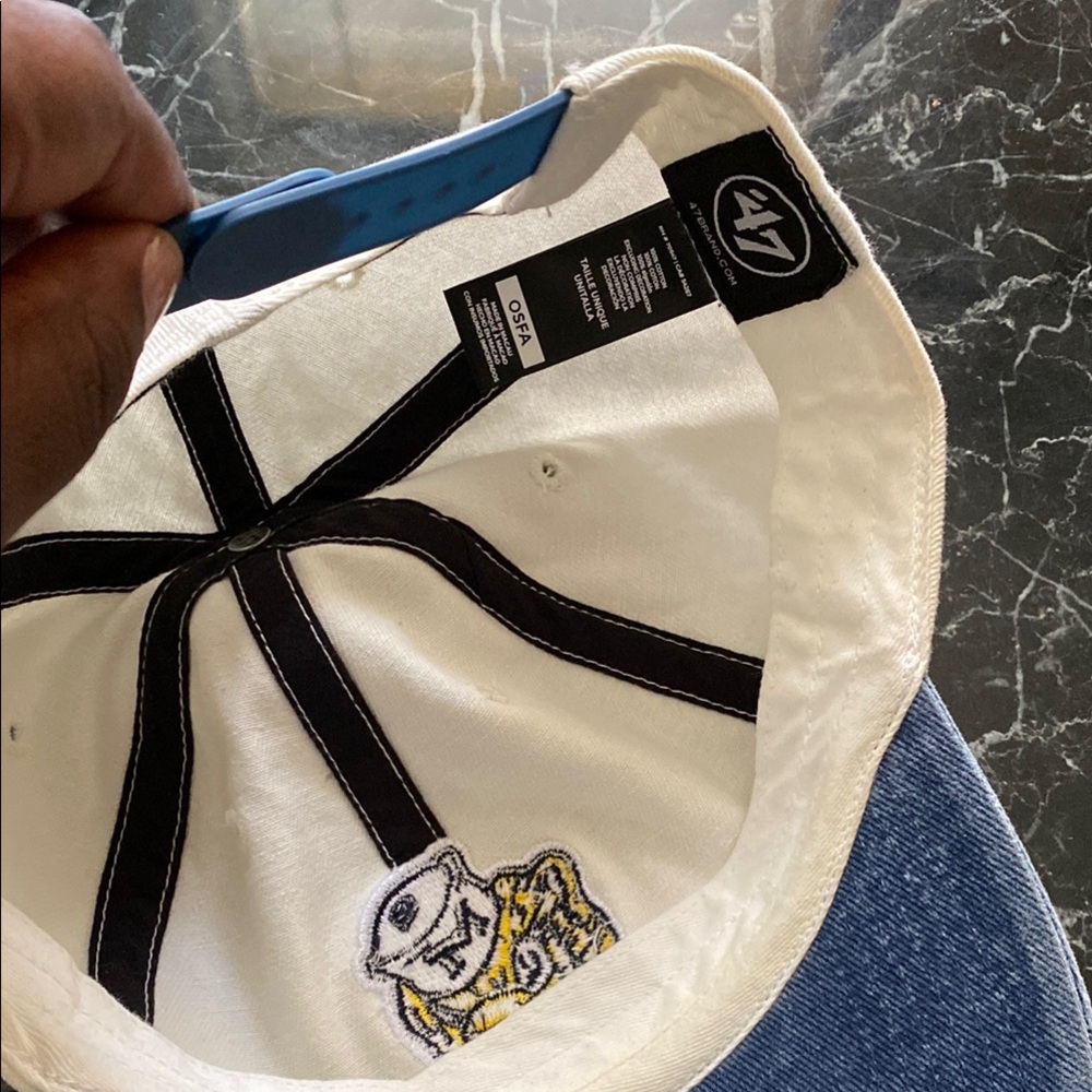 White and Blue Adjustable Cap - Picture 4 of 4